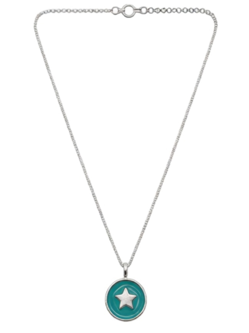 Silpada Sterling Silver Turquoise Enamel Star Pendant | 0.5โ Pendant | NIB